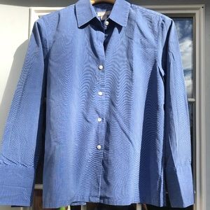 J. Crew Blue Button-Down Top Size 6